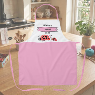 Tablier Promue grand-mère coccinelles roses