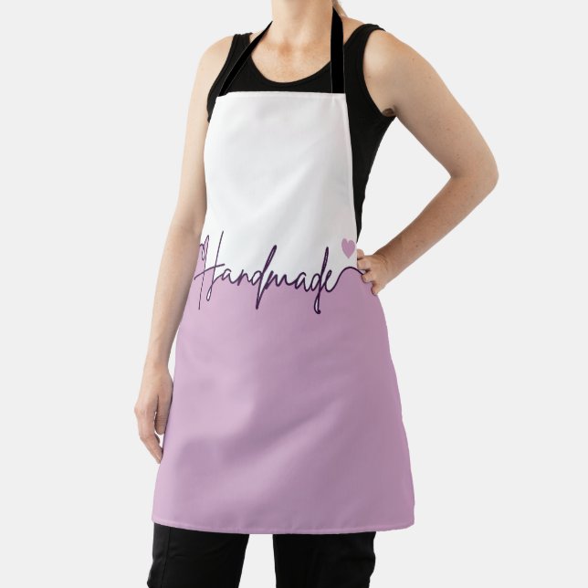 Tablier Propriétaire d'une petite entreprise violette fait (Insitu)