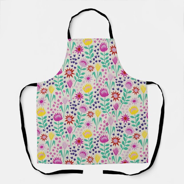 Tablier Protea Floral Block Imprimer Lampes Millefleur (Recto)