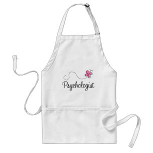 Tablier Psychologue rose mignon de papillon
