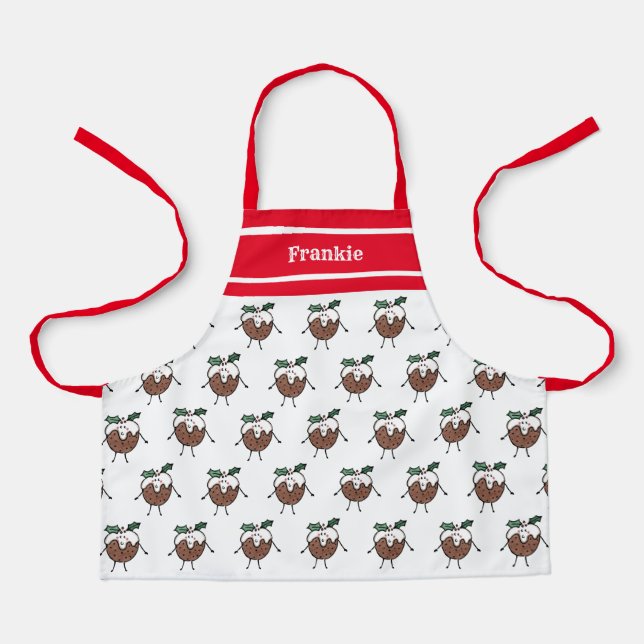 Tablier Pudding de Noël personnalisé (Recto)
