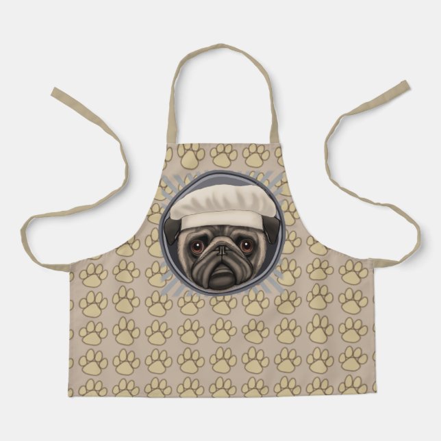 Tablier Pug Chef (Recto)