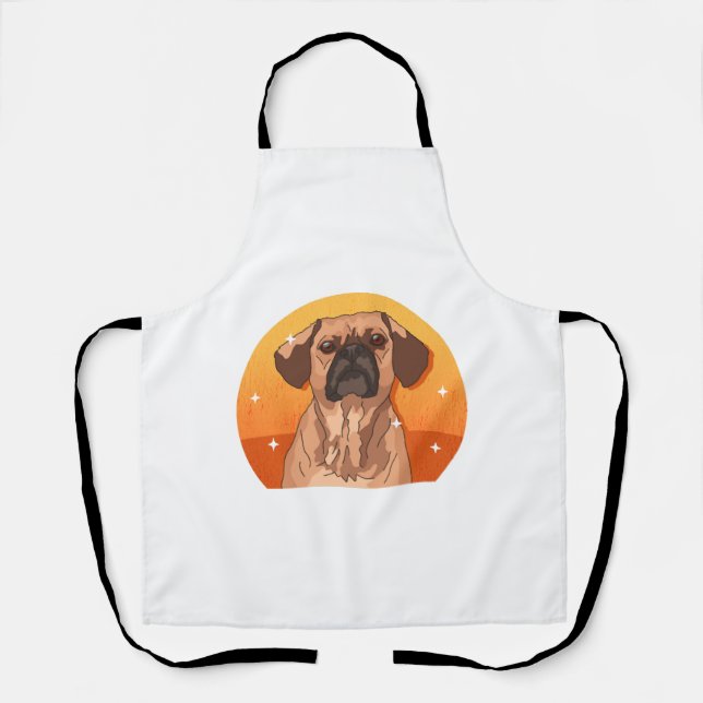 Tablier Puggle Propriétaire Puggers Lover (Recto)