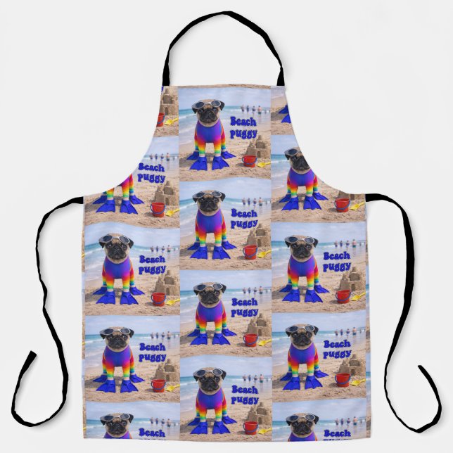 Tablier Puggy de la plage (Recto)
