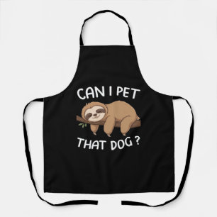 Tablier Puis-je caresser ce chien drôle de paresseux pour