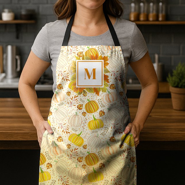 Tablier Pumpkins Autumn Fall Harvest Pattern (Créateur téléchargé)