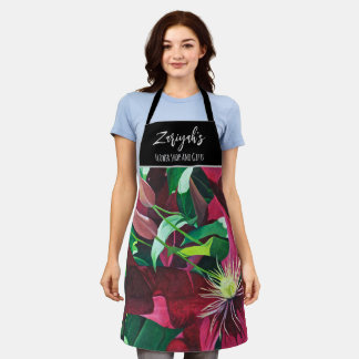 Tablier Purple Clematis Floral, Moyen