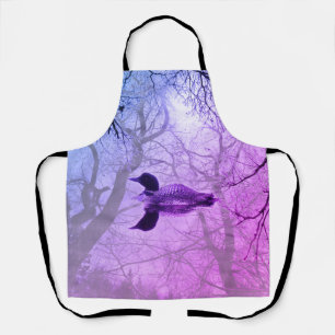 Tablier Purple Mist arbres huard noir et blanc sur un lac