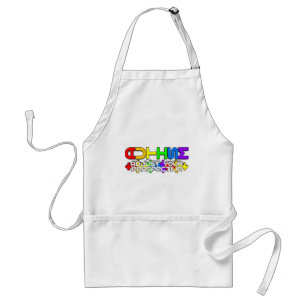 Tablier Puzzle d'autisme d'arc-en-ciel