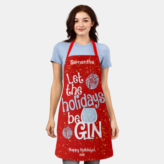 Tablier Que les fêtes deviennent un Noël amusant (Porté)