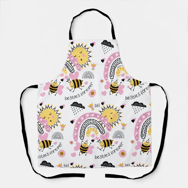 Tablier Queen Bees Best Friends Forever Cute (Recto)