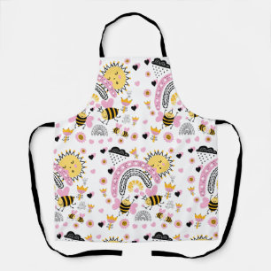 Tablier Queen BEES Cute BFF, Baby Girl, Girly Toxits Rose