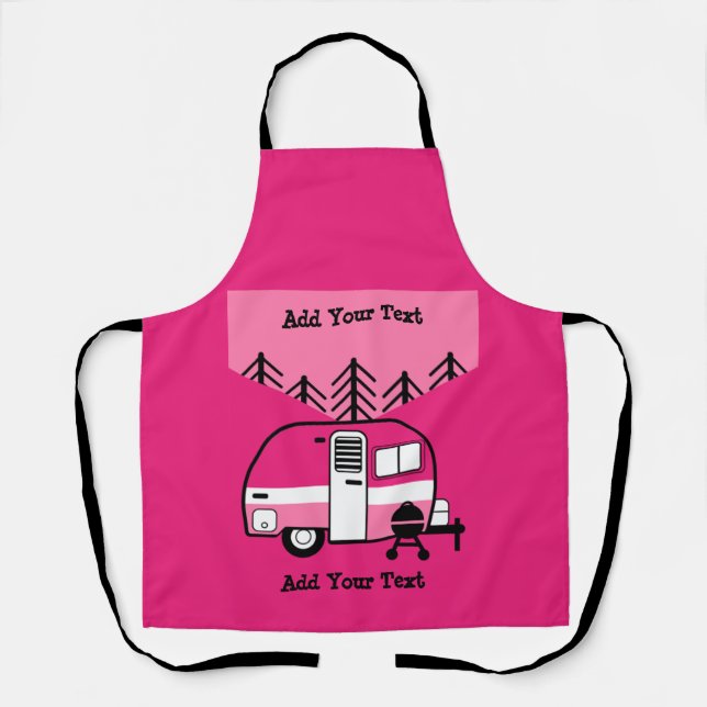 Tablier Queen of the Camper - Drôle Camping RV (Recto)