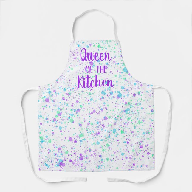 Tablier Queen of the Kitchen Amusant Apron Splattered (Recto)