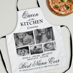 Tablier Queen of the Kitchen Nana Photo Collage Apron