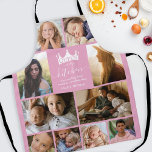 Tablier Queen of the Kitchen Photo Collage Apron<br><div class="desc">Découvrez la joie de la cuisine avec notre tablier rose de collage photo moderne, un mélange parfait de style et de sentimentalité. Entièrement personnalisable avec vos photos chères, ce tablier porte les mots attachants "Reine de la cuisine". Accentué d'une couronne pour signifier votre royaume culinaire, il présente également une citation...</div>