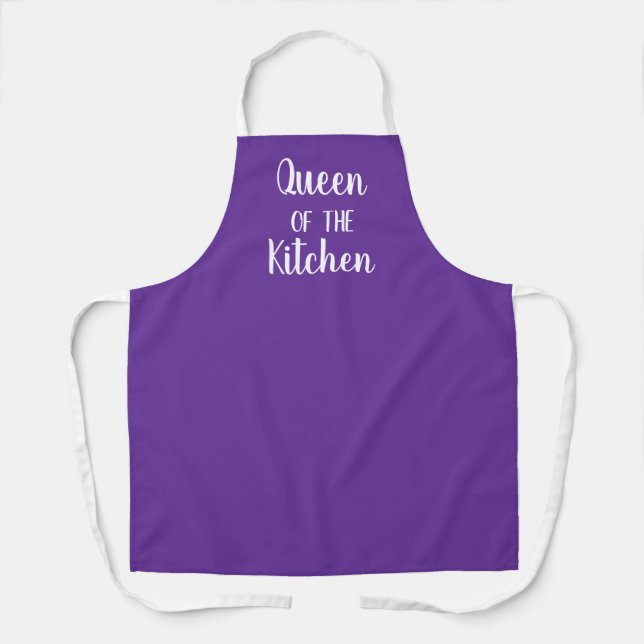 Tablier Queen of the Kitchen Purple Apron (Recto)