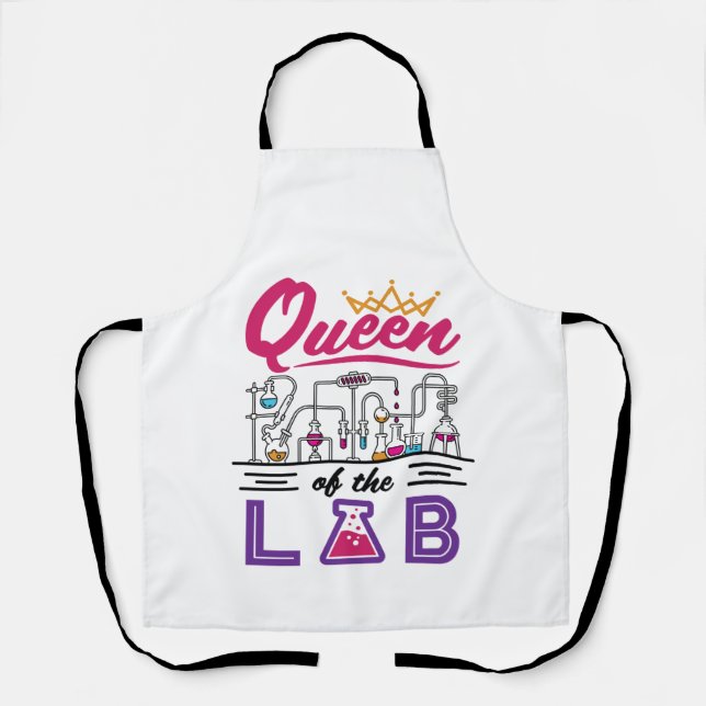 Tablier Queen of the Lab Laborician Technician Scientist (Recto)