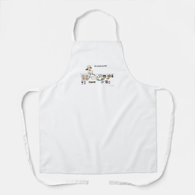 Tablier Quelqu'un a-t-il dit de la nourriture Apron (Recto)