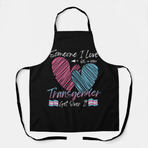 Tablier Quelqu'Un Que J'Aime Est Transgenre Trans Drapeau