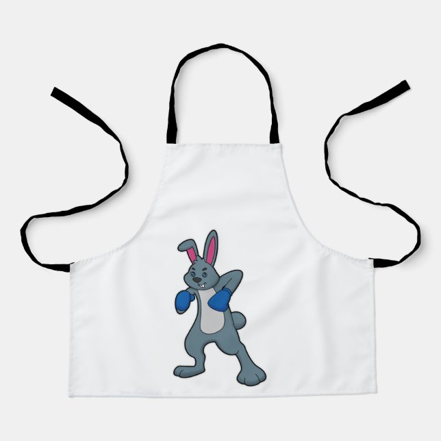 Tablier Rabbit en boîte avec gants de boxe (Recto)