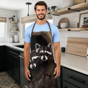 Tablier Raccoon Brown Cute Tree