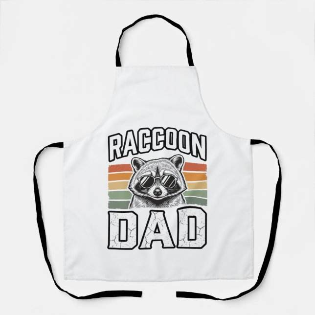 Tablier Raccoon Dad Vintage Engraving Retro Vector Design_ (Recto)