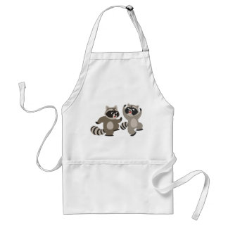 Tablier Raccoons de caricatures de danse mignonne