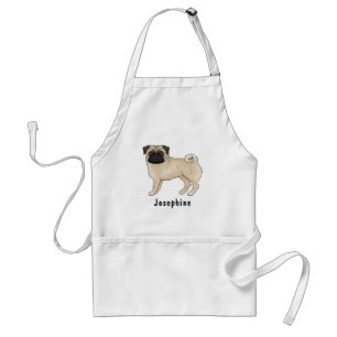 Tablier Race de chien Pug Faon Chien de dessin animé migno