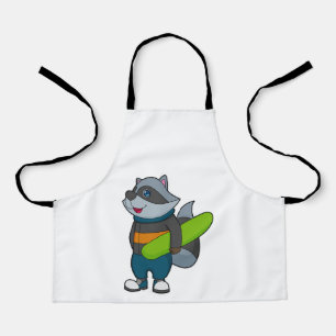 Tablier Racoon as Snowboarder avec snowboard