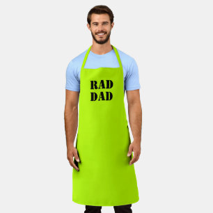 Tablier Rad Papa néon vert noir moderne typographie cool