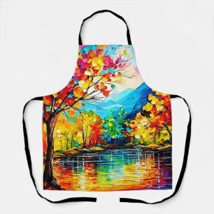 Tablier Rainbow Autumn Lake Art