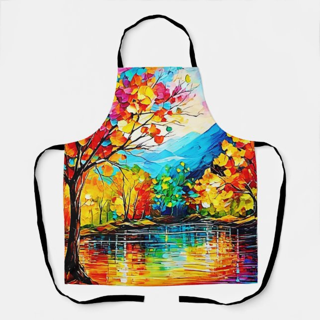 Tablier Rainbow Autumn Lake Art (Recto)