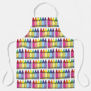 Tablier Rainbow Crayons Artist Art Teacher Coloriage Livre