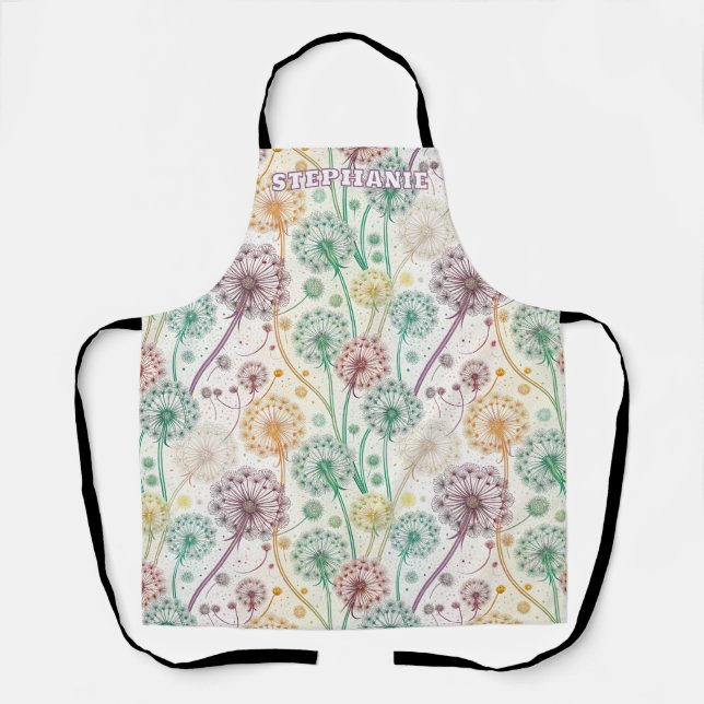 Tablier Rainbow Dandelion Breeze - Flore capricieuse (Recto)