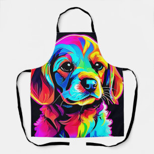 Tablier Rainbow Dog Portrait Art