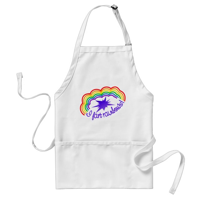 Tablier Rainbow Farts - choisissez style et couleu (Devant)