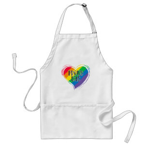 Tablier Rainbow Heart Flag Fier papa LGBT Gay pride Mois