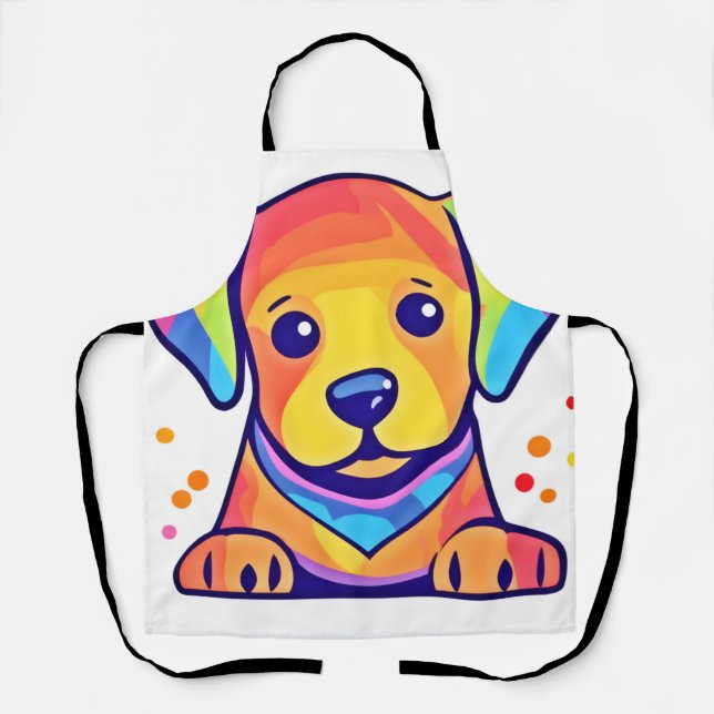 Tablier Rainbow Puppy Love (Recto)