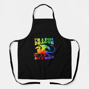 Tablier Rainbows Je suis un livre Dragons Pas un ver LGBT
