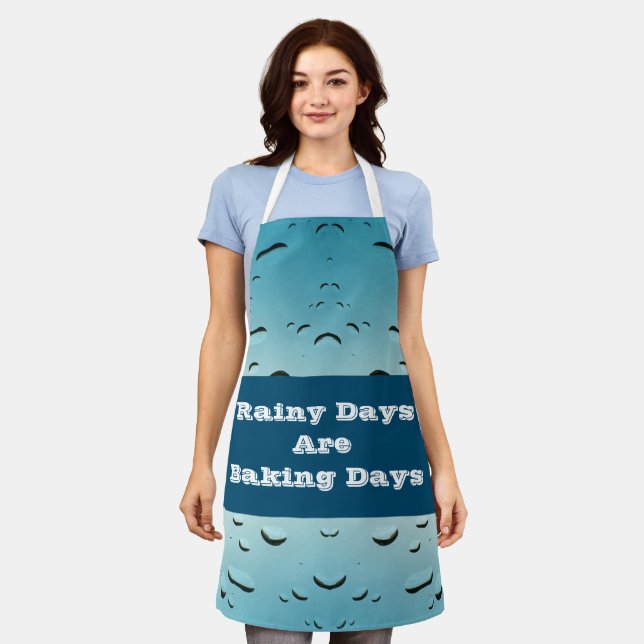Tablier RainDay Baking Raindrop Photo à la Cuisine de la m (Porté)