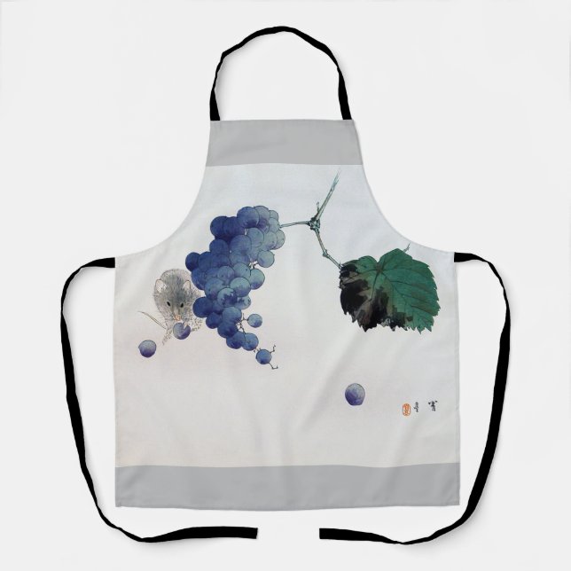 Tablier Raisin et souris, Watanabe Seitei (Recto)