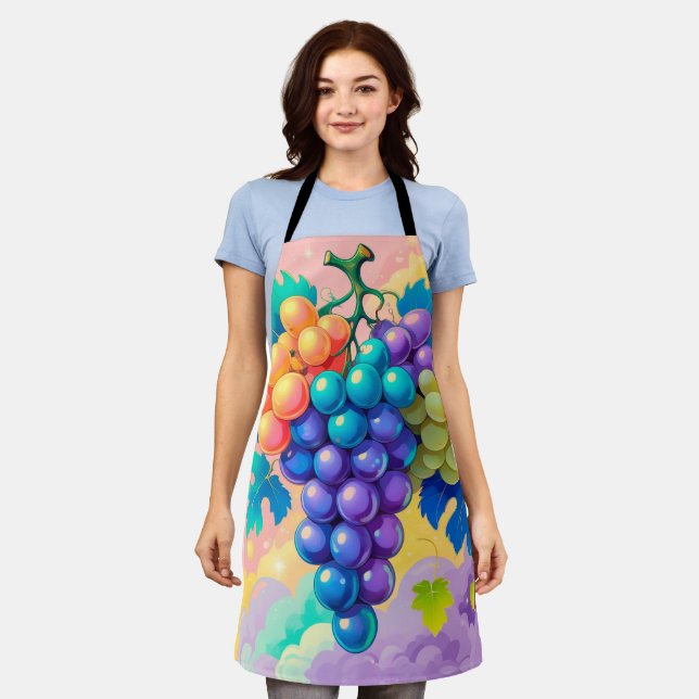 Tablier Raisins colorés (Porté)
