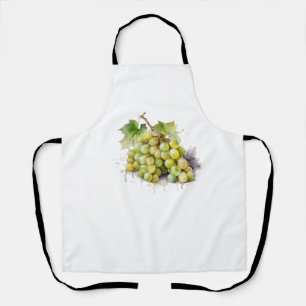 Tablier Raisins de vigne aquarelle