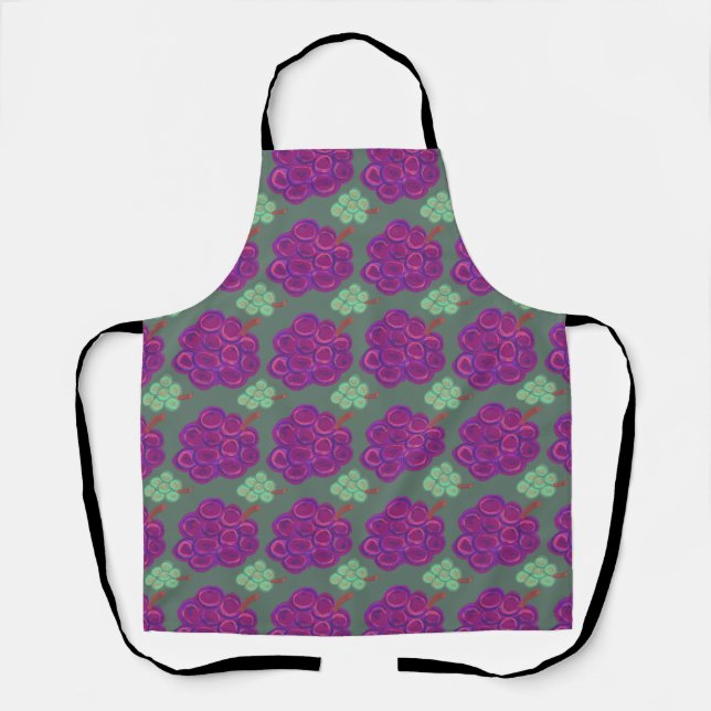 Tablier Raisins violets et verts (Recto)