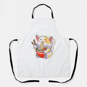 Tablier Ramen Chemise Chat Manger Des Nouilles Nourriture