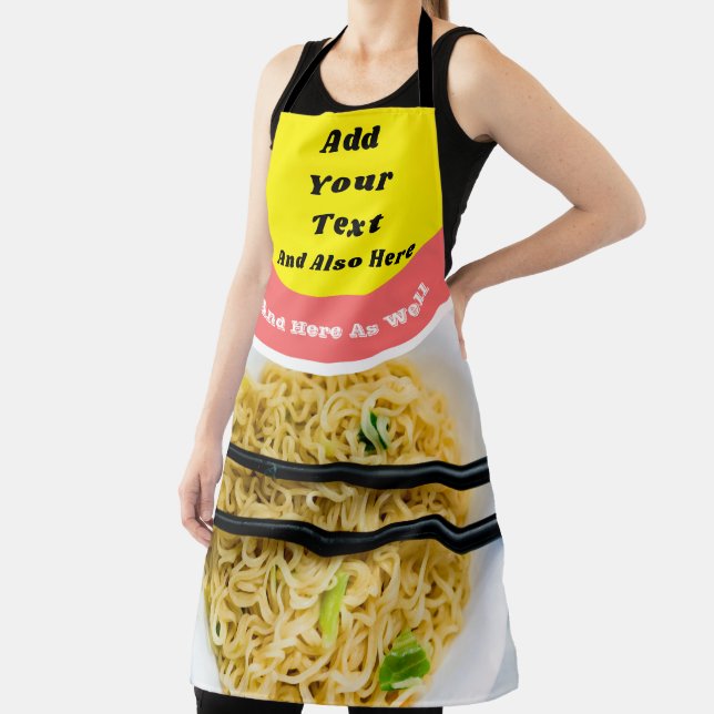 Tablier Ramen Noodle Packet Custom Message Funny (Insitu)