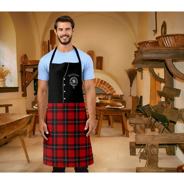 Tablier Ramsay Clan Badge & Tartan Kilt Apron (Créateur téléchargé)