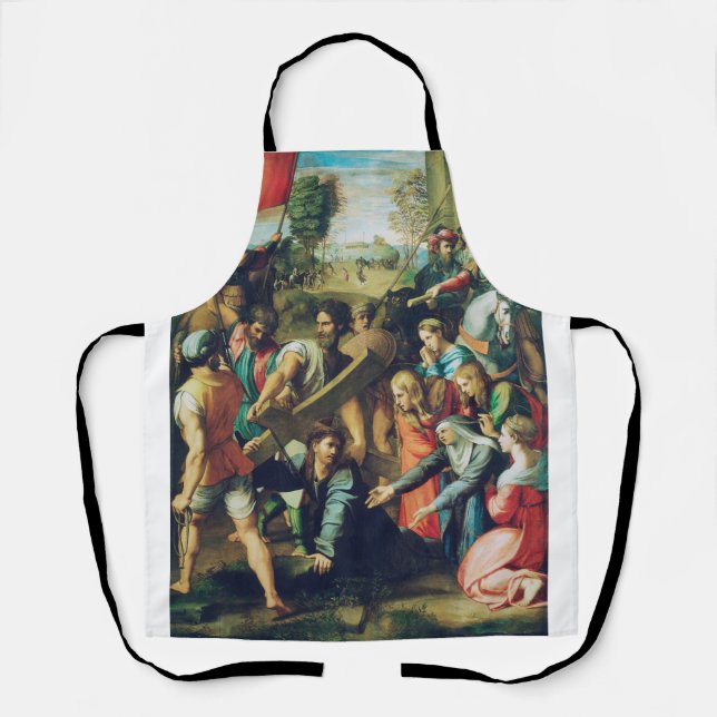 Tablier Raphael Spasimo Christ Tombe Sous La Croix Art (Recto)