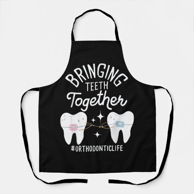 Tablier Rapprocher les dents - Orthodontiste  (Recto)